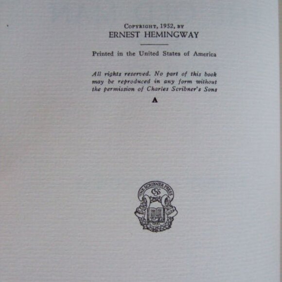 The OLD MAN And The SEA by Ernest Hemingway True First Edition 1952 - Picture 6 of 11